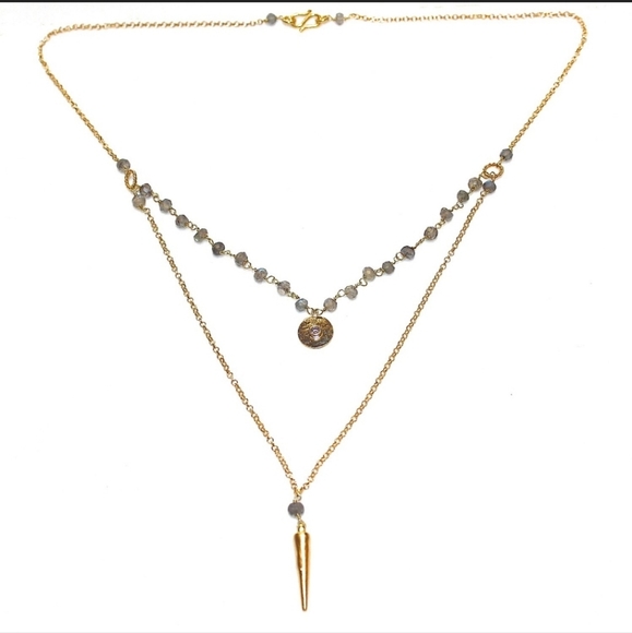 Vampire Diaries Necklace Silver Labradorite - Picture 4 of 8